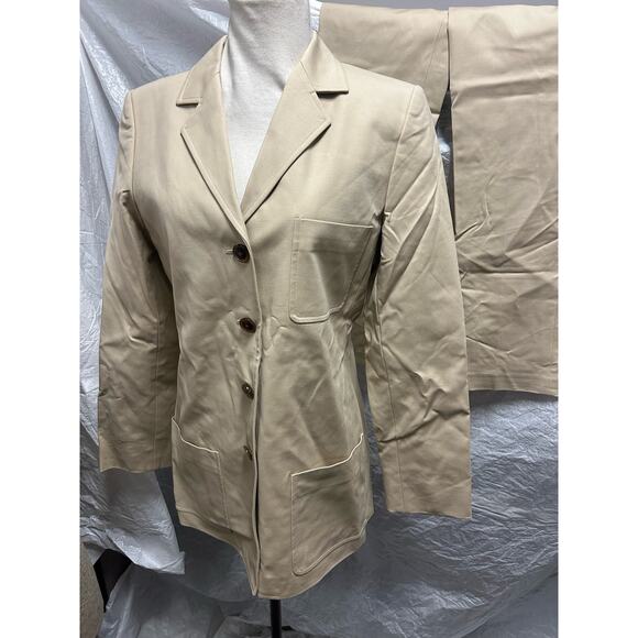 Linda Allard Ellen Tracy Navy Blue Women’s Suit Size 8 Blazer and Matching Pants - Picture 1 of 8